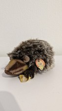  STEIFF Igel "Joggi"  - 60er Jahre - (1670-10) - Mit Schild, Knopf und Fahne - 