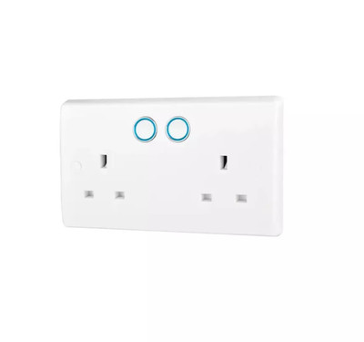 BG Nexus Smart Doppel Schaltstecker Steckdose WiFi App Sprachsteuerung 13A Weiß Neu