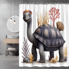 Turtle Shower Curtain Ocean Sea Life Graphic Print