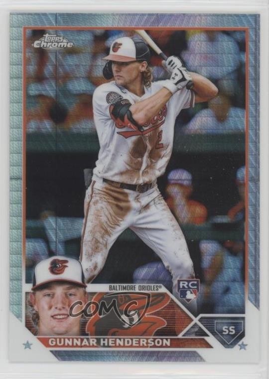 2023 Topps Chrome Prism Refractor Gunnar Henderson #2 Rookie RC uk2