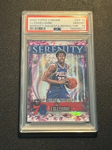 2025 Topps Chrome VJ Edgecombe Refractors Magenta (PSA 10)