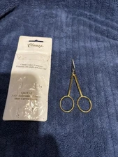 Clauss Short Curved Scissors 24k Gold