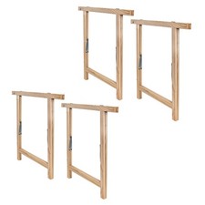4 St&uuml;ck Holz Klappbock Unterstellbock Ger&uuml;stbock Arbeitsbock Fichte Last 80 kg