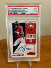 2018 Contenders - COURTLAND SUTTON - Rookie Ticket RC Auto - PSA 9 (On Card). rookie card picture
