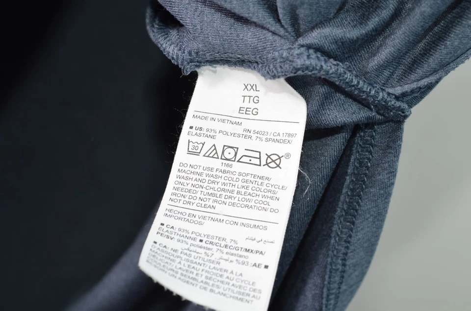 Old Navy Active Shirt Womens 2XL Cloud 94 Soft Go Dry Blue Heather Long Sleeve - Image 4 of 4