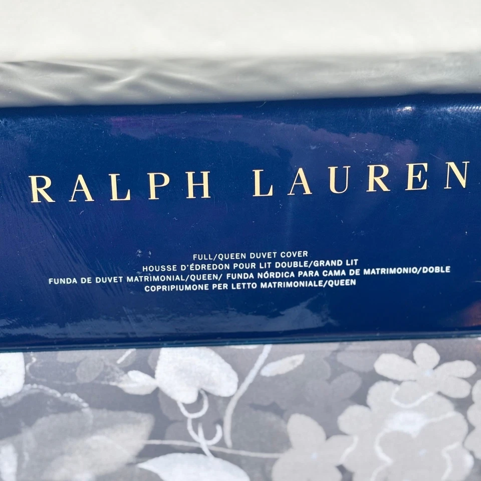 Funda nórdica Ralph Lauren Avery completa/queen gris floral cottagecore neutra NUEVA Foto 2 de 4