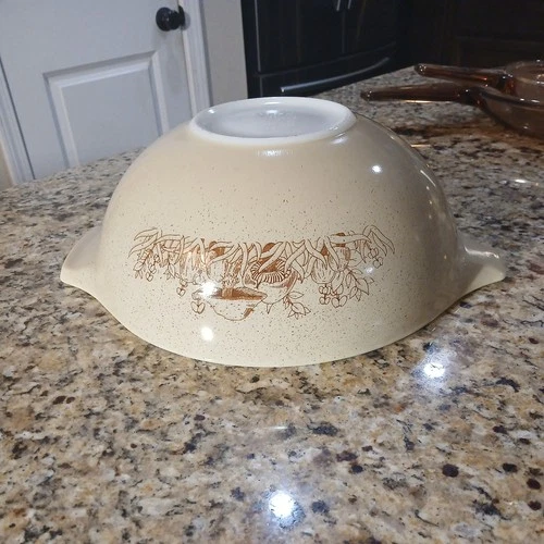 XL Vintage 4L PYREX #444 Forest Fancies Mushroom Cinderella Nesting Mixing Bowl
