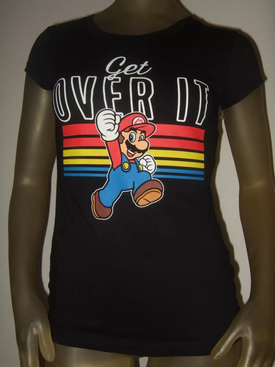 New Juniors XS-2X Super Mario Brothers Get Over It NES Nintendo Game Tee  Shirt