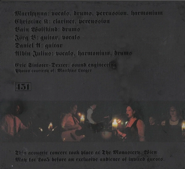 DER BLUTHARSCH Live at the Monastery CD TMLHBAC Death in June Forseti Blood Axis - Bild 2 von 2