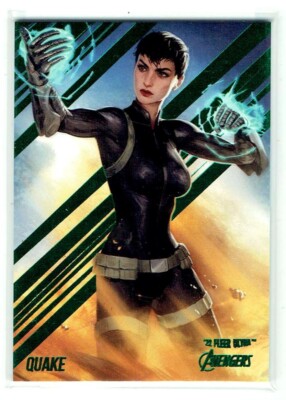 2022 Fleer Ultra Avengers - Base Green Foil Parallel - Quake #53