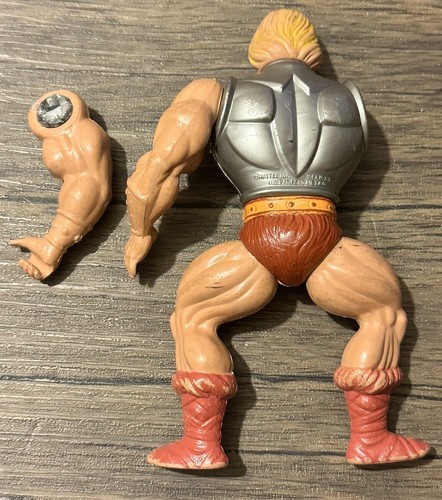 Battle Armor He-Man Complete MOTU Action Figure w/ Weapons VTG 1983 Broken Arm - Bild 3 von 6