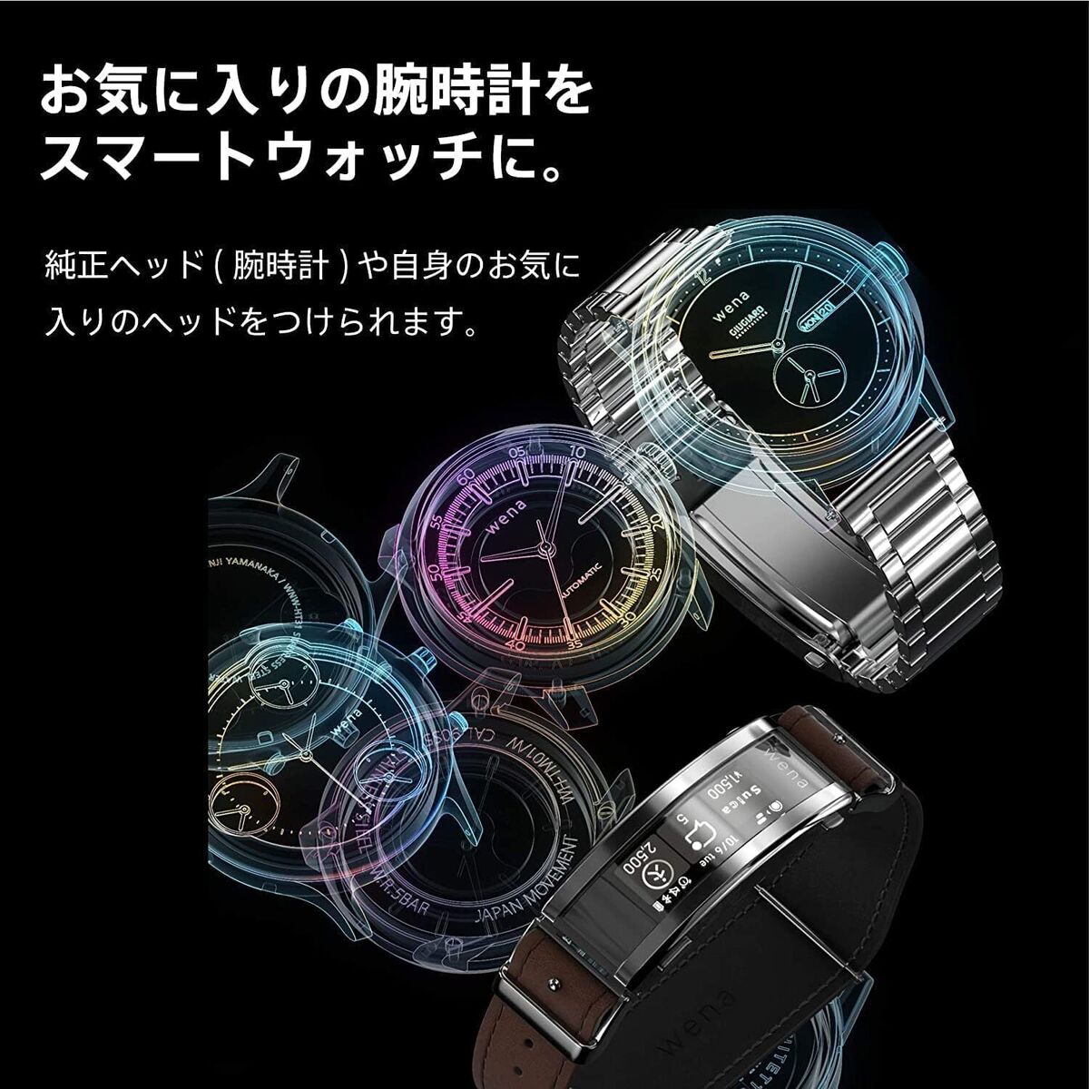 SONY wena 3 metal Black WNW-B21A/B Smart Watch [Band built SONY wena 3 metal Black WNW-B21A/B Smart Watch [Band built