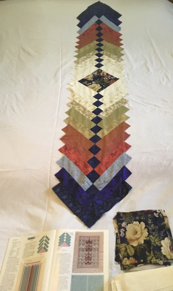 Kit de edredón trenzado 82”x100” 13 yardas NB tela 1 fila hecho con libro 14 opciones de patrón Foto 4 de 4