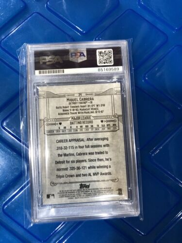 Miguel Cabrera Autographed PSA Authenticated 2015 Topps Museum Collection Card - Picture 2 of 2