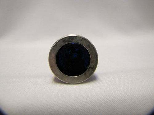Antico scuotitore in miniatura in vetro cobalto con alloggiamento in argento - Foto 6 di 9