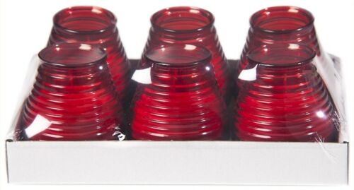 Glass wind light flairlight red 6 pieces in tray - Soviet candles - candles wind light - Picture 1 of 4