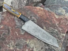 Handmade Damascus Chef Knife Hand Forged Japanese Bunka Kitchen Knife Full Tang