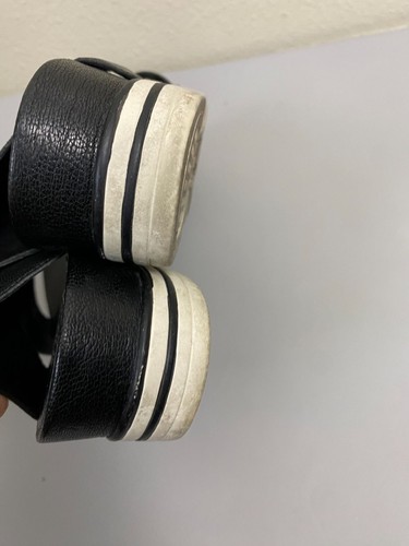Eileen Fisher Black leather Sport Criss Cross Tumbled Banded Sandals Shoe Size 9 - Picture 4 of 15
