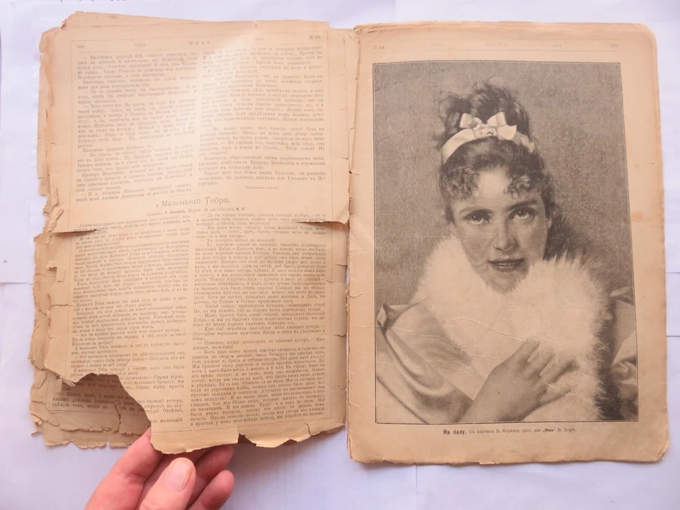 Tsarist Russia, popular, educational magazine Niva, with pictures 1894, ORIGINAL - Image 4 of 4