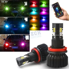 Phone Control Wireless Multi-Color H8 H11 H9 LED Fog DRL Light For Honda Civic
