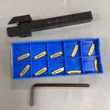 MGEHR1010-1.5 Abstechstahl Drehmeißel Klemmhalter mit 10x MGMN150-G Wendeplatten