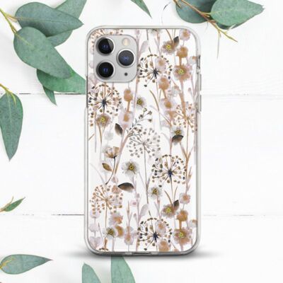 Vintage Watercolor Wildflowers Case For iPhone 8 X SE 11 12 13 14 15 Pro Max XR