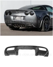 For 05-13 Corvette C6 | Factory Style CARBON FIBER Rear Bumper Diffuser
