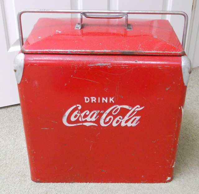 Vintage Metal Drink Coca Cola Cooler eBay