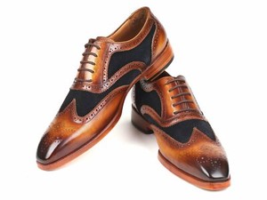 Paul Parkman Mens Oxford Brogues Brown 