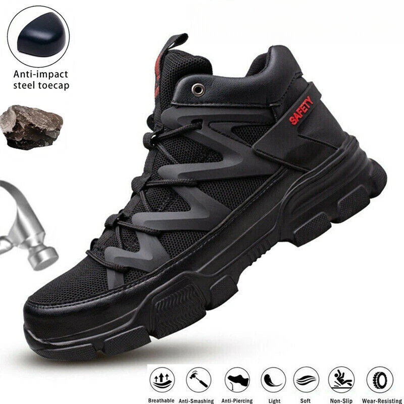 Men's Sneakers Safety Shoes Steel Toe Work Boots Indestructible Waterproof Boot