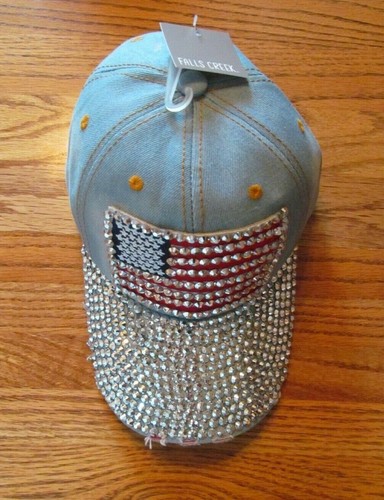 Gorra de béisbol Denim PATRIOTIC deslumbrada ~ para mujer talla única ~ diferentes estilos ~ NUEVA - Imagen 5 de 6