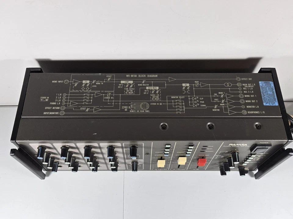 Vintage Ramsa Panasonic WR-M10A DJ Audio Mixer Preamp W/ Compression - Tested Foto 4 de 4
