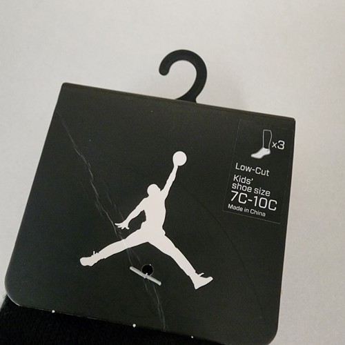 NIKE JORDAN Boys No Show Socks Jumpman Basketball Kids 3 Pack Shoe Size 7C - 10C - Picture 5 of 5
