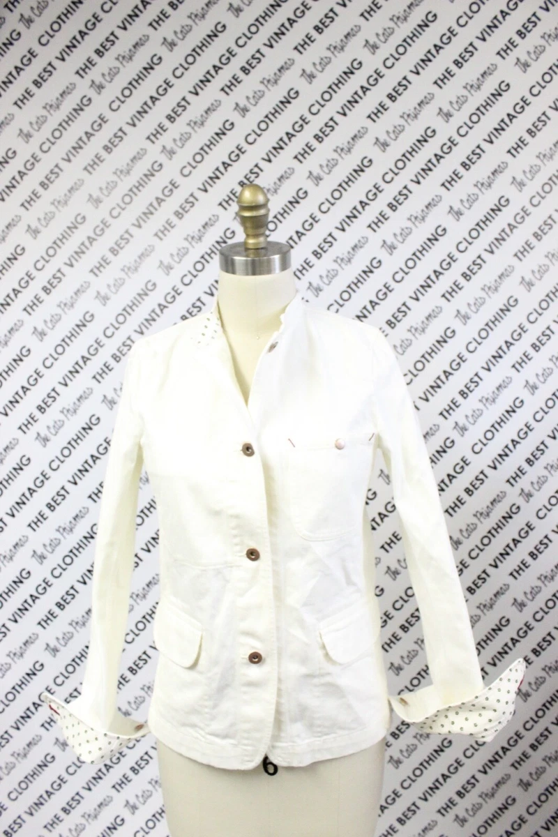Uniqlo white shop denim jacket