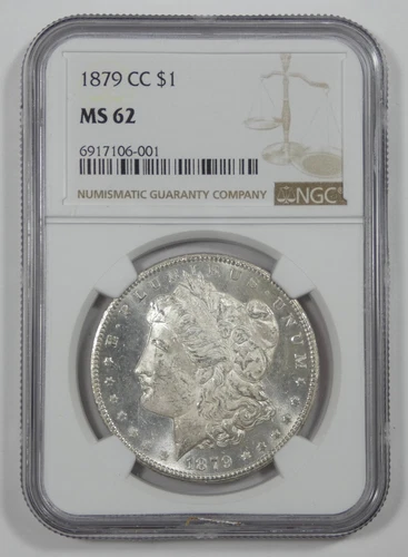 1879-CC Morgan Dollar CERTIFIED NGC MS 62 Carson City Silver Dollar Perfect M/M