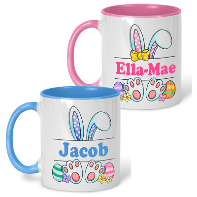 Personalised Kids Childrens Easter Gift Easter Bunny Mug with