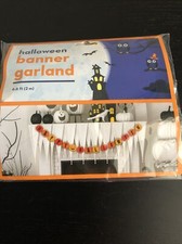 "Happy Halloween" Pumpkin Garland Banner - 6.6 Ft NEW