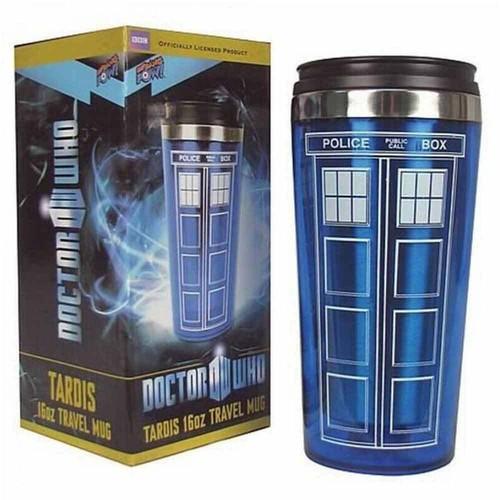 Doctor Who Travel Coffee Mug TARDIS Insulated Tumbler Cup 16oz Bottle - Picture 3 of 7
