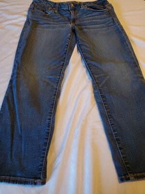 American Eagle Juniors Stretch Jeans Size 6 dark wash  Boy Fit 