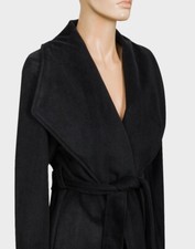 Bnwt Threadbare Ladies Maxi Pippa Shawl Collar Coat,black Size 12