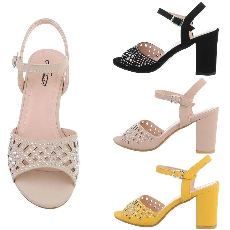 Sandali con tacco clearance traforati