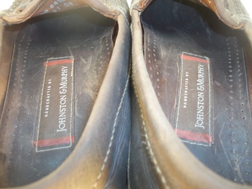 Johnston & Murphy Mens Shoes US 8 M Brown Woven Leather Casual Loafers 461 - Picture 8 of 8