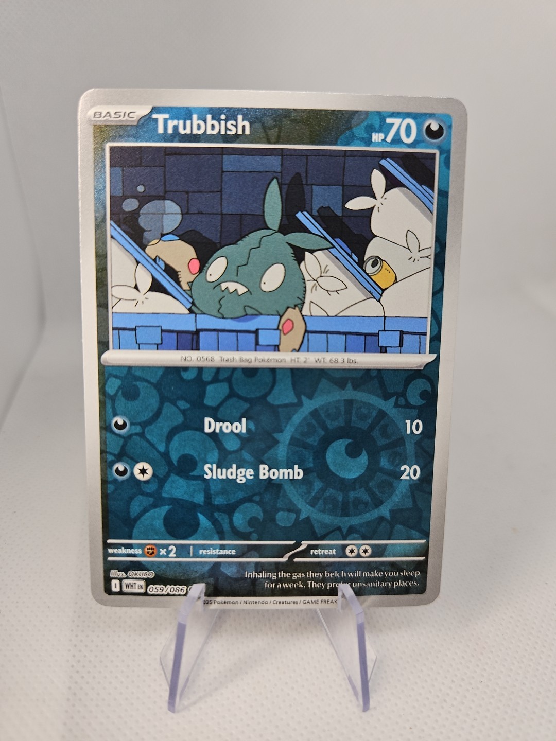 Trubbish Reverse Holo 059/086 Near Mint Black Bolt White Flare Pokemon TCG