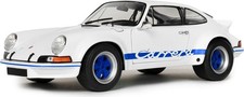 1973 Porsche 911 RSR White/Blue Carrera Stripes in 1:18 scale by Solido