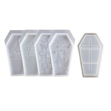 5 Pcs Coffin Storage Box Container Resin Molds Storage Box Mold Silicone Mold
