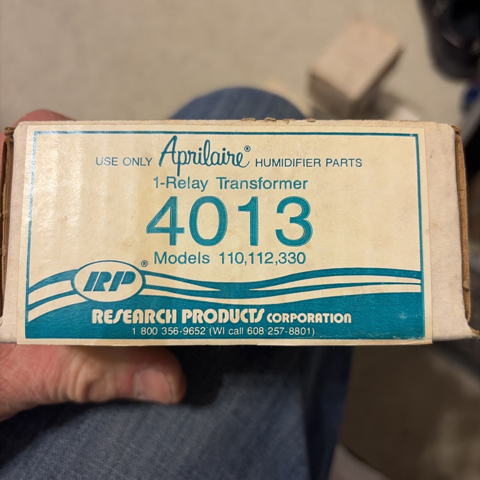 APRILAIRE 4013 Relay Transformer NOS