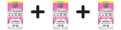 3 x Garden of Life Vitamin Code RAW ONE - for Women - 30 vcaps (24,23 EUR/kg)