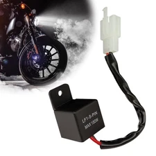 12V 2-Pin Electronic LED Flasher Relay, Turn Signal Flasher Relay for Motorcy