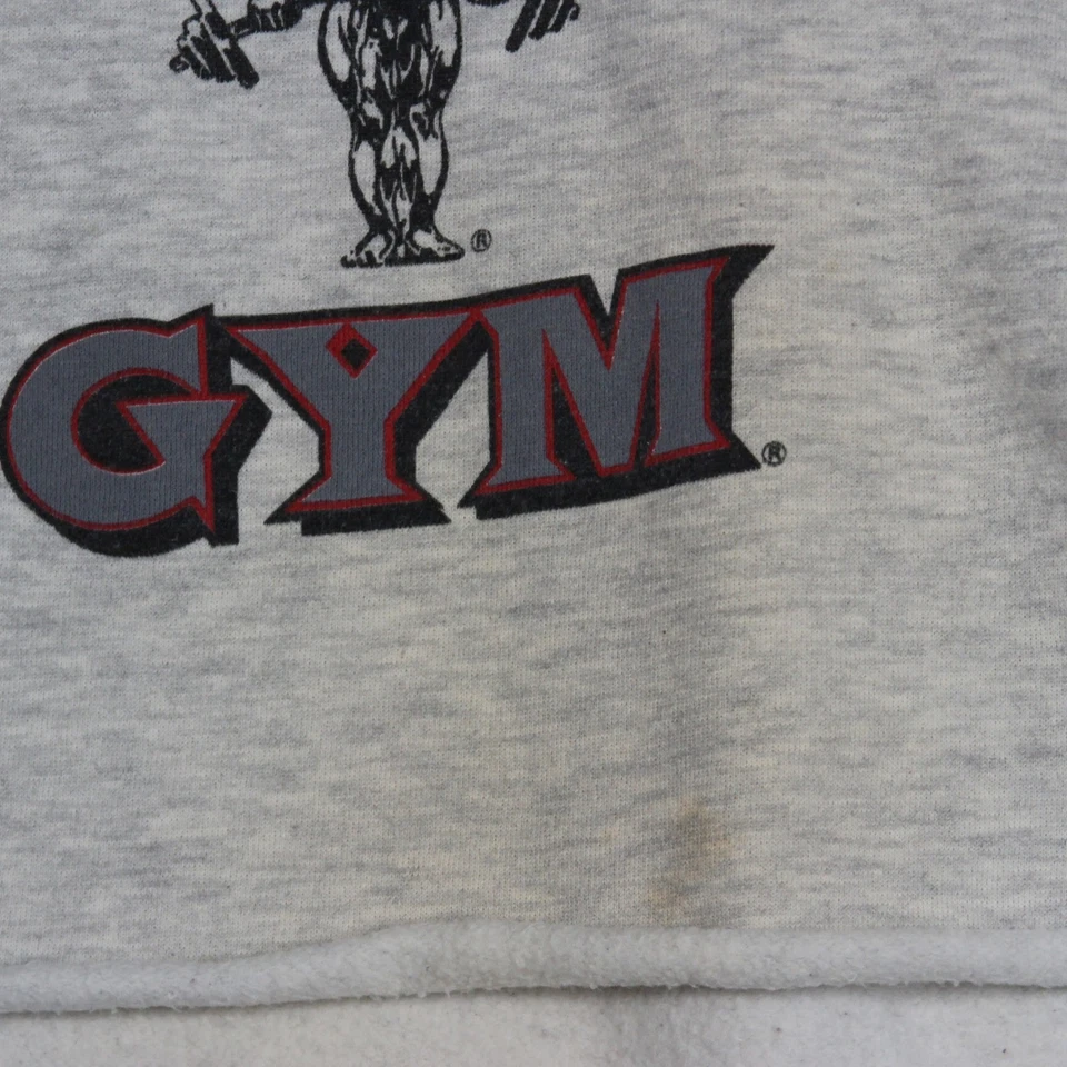 Sudadera corta vintage dorada para gimnasio para mujer XL corte entrenamiento Top gris Foto 3 de 4