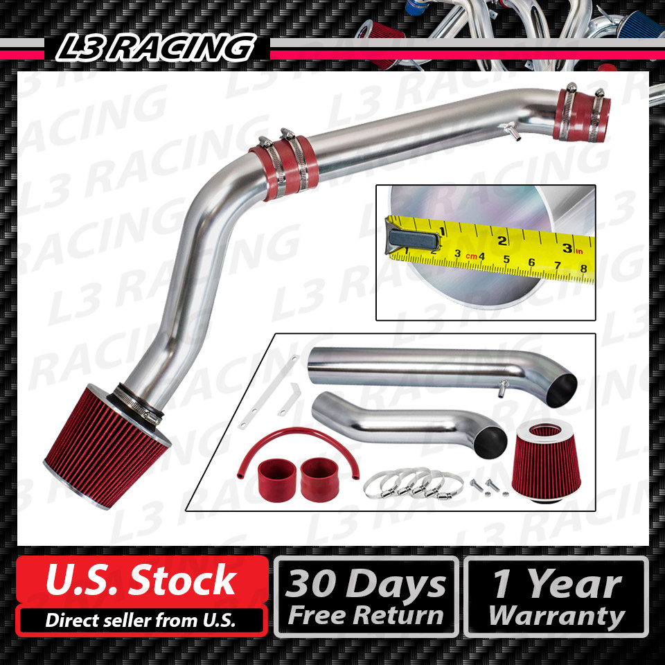 RED COLD AIR INTAKE KIT+FILTER For Honda 92-95 Civic/93-97 DEL SOL 1.5L/1.6L